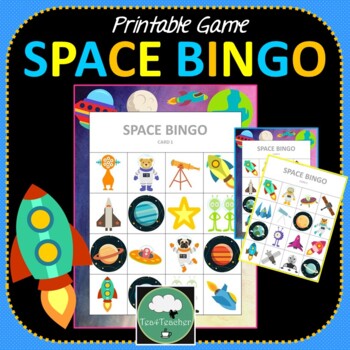 Preview of SPACE BINGO GAME Two Designs plus Digital Options