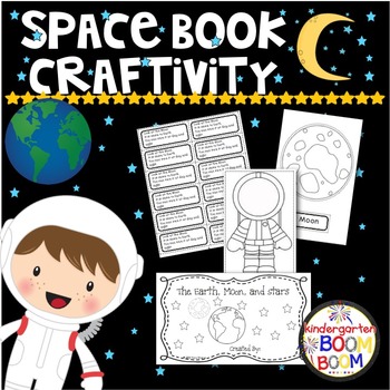 Preview of Kindergarten Sun, Moon, Stars, Space Book Activity