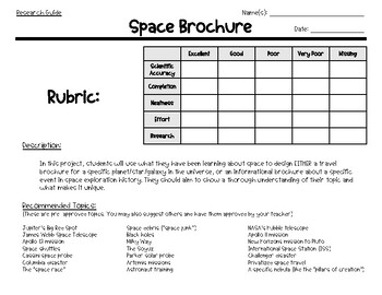 Preview of Space Brochure Project