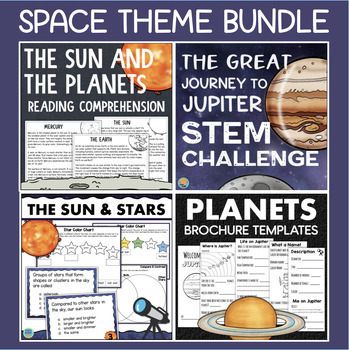 Preview of Stars Planets Space Week Activities STEM Planet Research Project 3rd 4th Grade