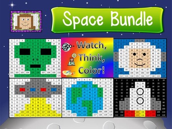 Preview of Space Bundle Watch, Think, Color Game