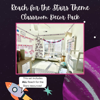 Preview of Space Classroom Decor with Sound Wall Super Pack Science of Reading