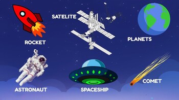 Preview of Space Classroom Poster, Displays, Space Theme, Quiz Facts, Homeworks, Games