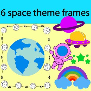 Preview of Space Clip Art Borders and Frames Made by miss pig