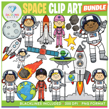 Preview of Space Clip Art Bundle!