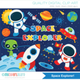 Space Clipart, Astronaut SVG, Solar System, Rocket Ships, 