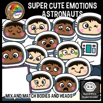 Preview of Space Clipart | Emotions and Feelings | Astronaut Faces