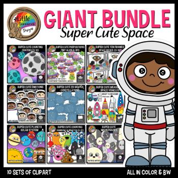 Preview of Space Clipart - Math and Literacy - GIANT BUNDLE