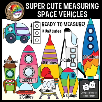 Preview of Space Clipart | Non Standard Measurement | Measuring Rockets