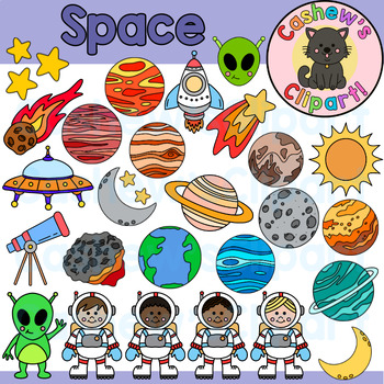 Preview of Space Clipart | Planets Clip art | Astronauts in Space Clipart | Space Clip art