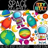 Space Clipart with Rockets Planets Shooting Stars and Astronauts
