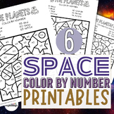 Space Color-By-Number Printable Kit for Kids!