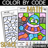 Space Color by Number Coloring Pages EDITABLE Space Theme 