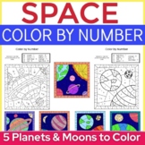 Space Color by Number Pictures (Planets)