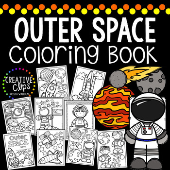 Preview of Space Coloring Book {Made by Creative Clips Clipart}