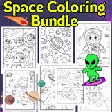 Space Coloring Bundle For Kids| Funny Coloring Pages For C