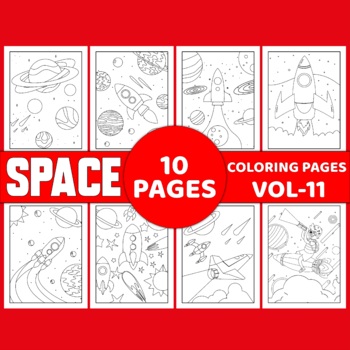 Preview of Space Coloring Pages Vol-11