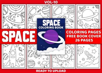 Space Coloring Pages with Cover Vol-10 by Emma Bit | TPT