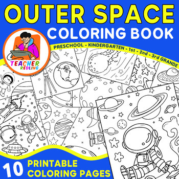Preview of Space Coloring Sheets, Astronaut Coloring Pages Activities