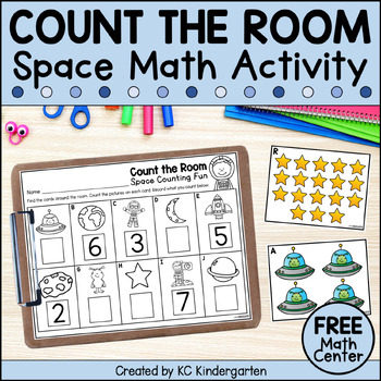 Preview of Space Count the Room Math Freebie