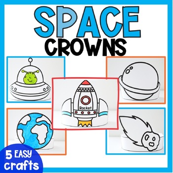 Preview of Space Craft for Preschool Kindergarten Pretend Play Activities Coloring Activity
