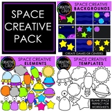 Space Creative Pack {Space Backgrounds for Space Centers a