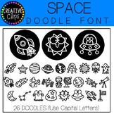 Space Doodle FONT {Creative Clips Clipart}