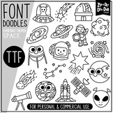 Space Doodle Font {Zip-A-Dee-Doo-Dah Designs}