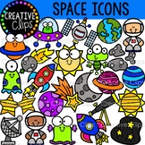 Space Doodle Icons  {Space Clipart}