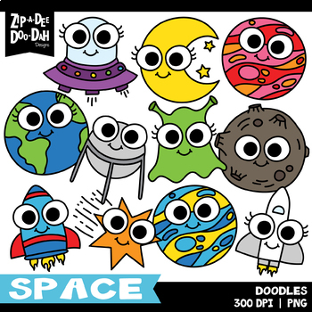 Art Supplies Doodles Clipart Set {Zip-A-Dee-Doo-Dah Designs}