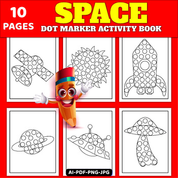 Preview of Space Dot Marker Kindergarten Activities