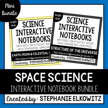 Preview of Astronomy Space Interactive Notebook Mini Bundle | Editable Notes