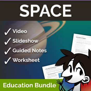 Preview of Space - Elements of Art Bundle | Worksheet, Answers, Slideshow, Video & More