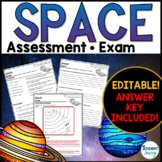 Space Exam - Assessment - Test - Review - Solar System Ear