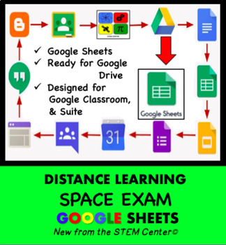 Preview of Space Exam Google Sheet - Distance Learning Friendly