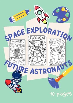 Preview of Space Exploration: 10-Page Coloring Book for Future Astronauts