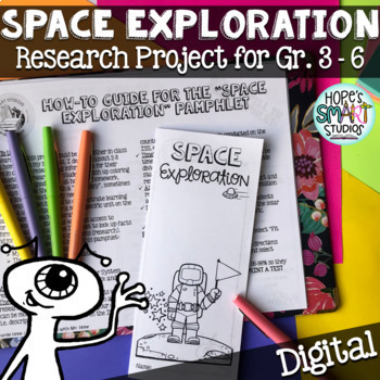 Preview of Space Exploration Brochure - Informational Writing Research Project for Gr. 3-6