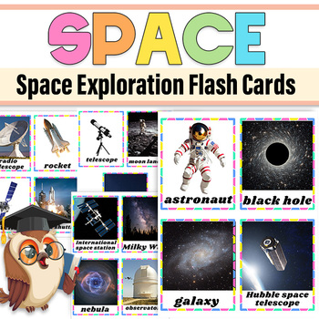 Preview of Space Exploration Cards | Space Exploration Flash Cards | Space for Kids