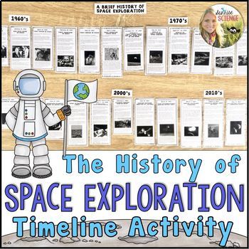 Preview of Space Exploration History Timeline Activity | NASA | Space Race Lesson | Reading