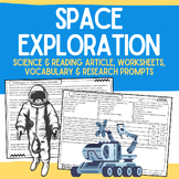 Space Exploration: Informational Science Reading, Workshee