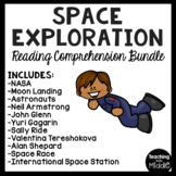 Space Exploration Reading Comprehension Worksheet Bundle A