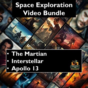 Preview of Space Exploration Video Guide Bundle: Interstellar, The Martian, & Apollo 13!