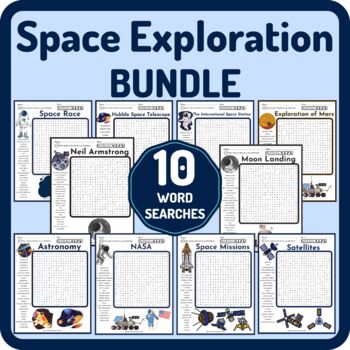 Preview of Space Exploration Word Search Puzzle BUNDLE