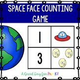 Space Face Number Matching Game for Preschool, Prek, and K