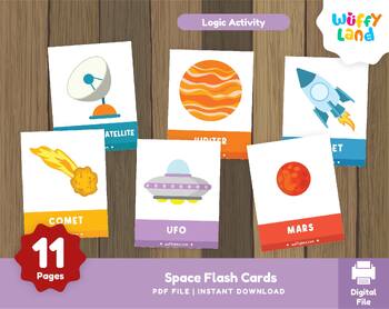 Preview of Space Flashcards | Printable Flashcard, Learning Space, Digital Flashcards