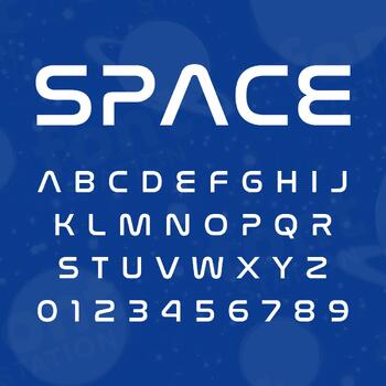 Preview of Space Font | Futuristic Letters | FontStation