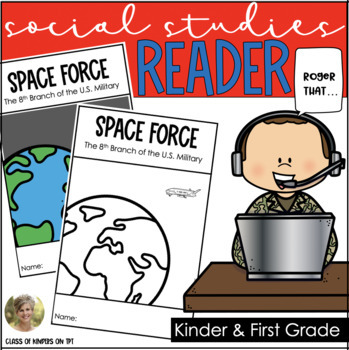 Preview of Space Force USA Military Reader for Kinder & First Grade Social Studies