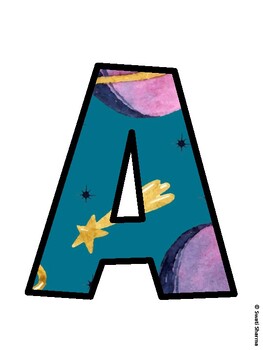 Preview of Space, Galaxy Bulletin Board Décor Kit, Space, Galaxy Bulletin Board Letters