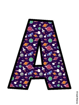 Preview of Space, Galaxy Bulletin Board Décor Kit, Space, Galaxy Bulletin Board Letters
