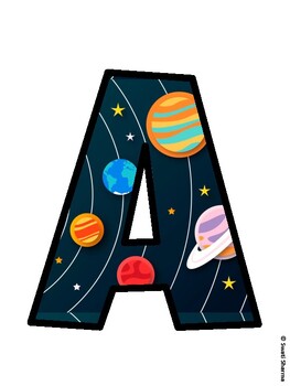 Preview of Space, Galaxy Bulletin Board Décor Kit, Space, Galaxy Bulletin Board Letters